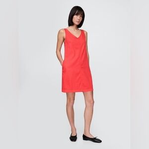 Gap UltraSoft Denim Mini Dress Tomato Red